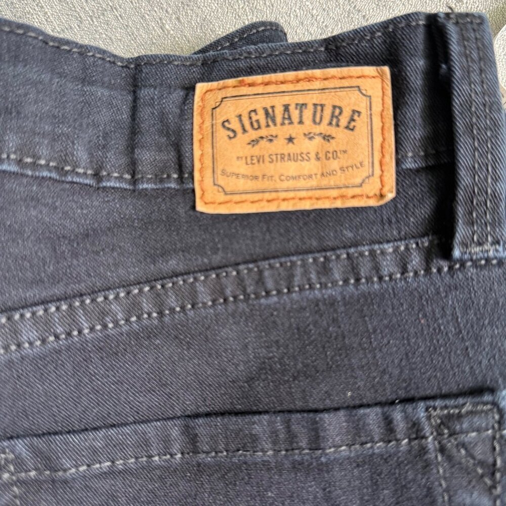 Levi Signature Women's Jeans At Waist Bootcut Sz 10 Black Western Country Work - Picture 5 of 11